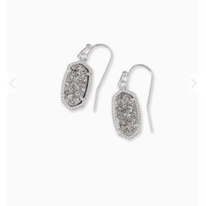 Kendra Scott Silver Drop Earrings Platinum Drusy